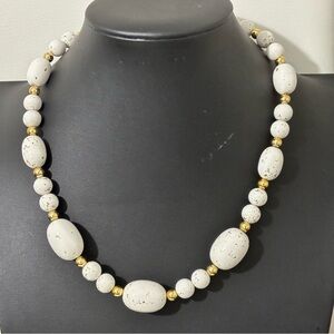 Vintage Dalmatian style acrylic beaded necklace